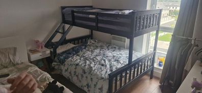 Triple Bunk Bed with Double Mattress