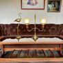 Vintage Repro Double Arm Student Library Desk Lamp Brass Finish 1970s Image 2