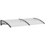 SPRING DEAL | 0.8 x 2m Window Awning, Modern Door Canopy, Curved Polycarbonate Cover Front Door Outdoor Patio w/Bracket Image 2