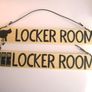 Rustic Wooden Wood Handmade stable locker room door hanging sign plaque Image 2