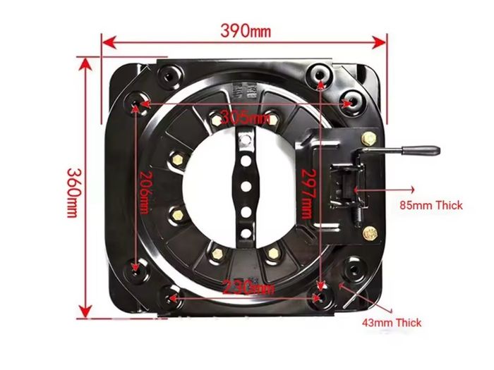 New universal Heavy Duty Seat Swivel Base Steel Plate Swivel Seat Base 360 Degree Rotatable for RV Van Camper Boat Truck Bus machinery dumper forklift tractor diggers