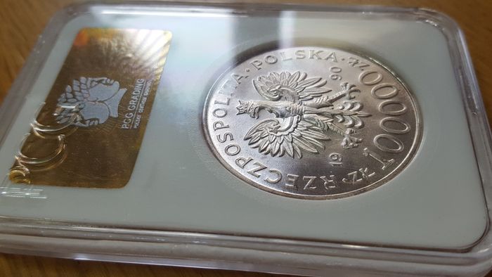 Poland 100000 zlotych 1990 solidarity silver coin
