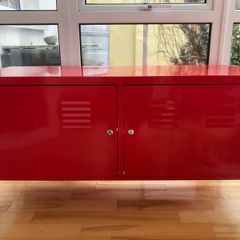 Ikea red steel cabinet