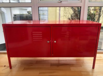 Ikea red steel cabinet