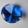 Blue faceted glass paperweight, Ornament, Home decor, Gift, Paperweight Image 4