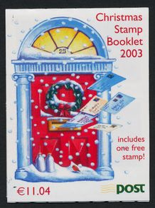 2003 Ireland Christmas Commemorative Stamp Booklet Mint Never Hinged (MNH). Hibernian HB116