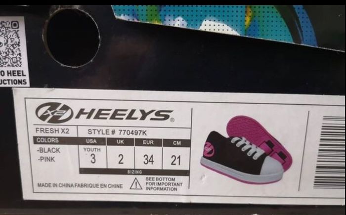 heelys size 2