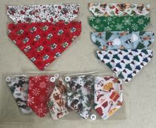 Handmade Christmas dog bandanas