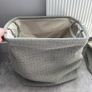 2x Duck Egg Blue Soft Knit Storage Baskets Image 2