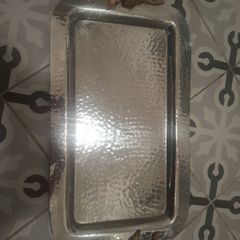 Large silver tone tray