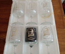 Vintage 1979 Pope Paul 11 Boxed Unused Wine Glasses x 6