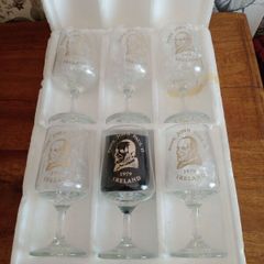 Vintage 1979 Pope Paul 11 Boxed Unused Wine Glasses x 6