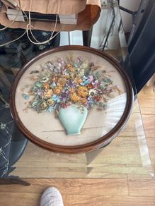 Antique /vintage pot pourri framed