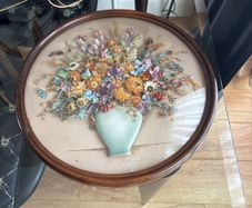 Antique /vintage pot pourri framed