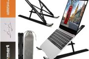 MULTIPLE COLOURS AVAILABLE Extra Strong Adjustable Laptop Stand Riser Laptop Holder for Desk Air-Ventilation Notebook Mount, Compatible with MacBook Air, Pro, Del