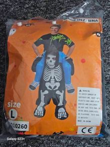 Inflatable skeleton costume