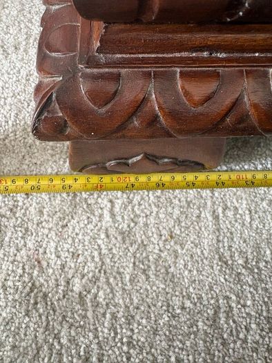 Large Ornate 7ft Wooden Glass Display Cabinet