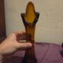 Mid Century 5 Finger Swung Glass Vase Image 6