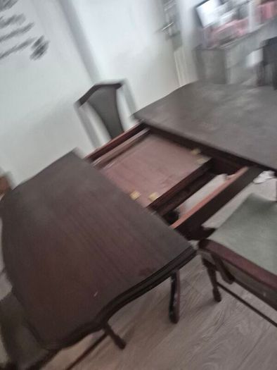 Solid Oak Dining Table + 6 Chairs