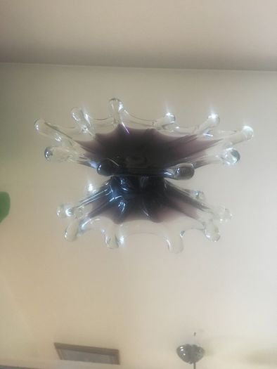 Glass dish splash design (approx 8 inches in width 2 inches high)