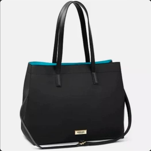 Brand New Versace fragrance women large black tote bag