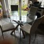 Glass Top Table and Four Chairs Image 6