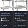 Stainless Steel 2Tier Utility Shelving Cart / Trolley Image 5