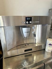 Bosch  coffee machine with sliding drawer. Can be fitted in to house wall or camper van office.