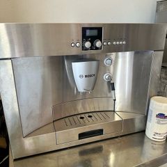 Bosch  coffee machine with sliding drawer. Can be fitted in to house wall or camper van office.