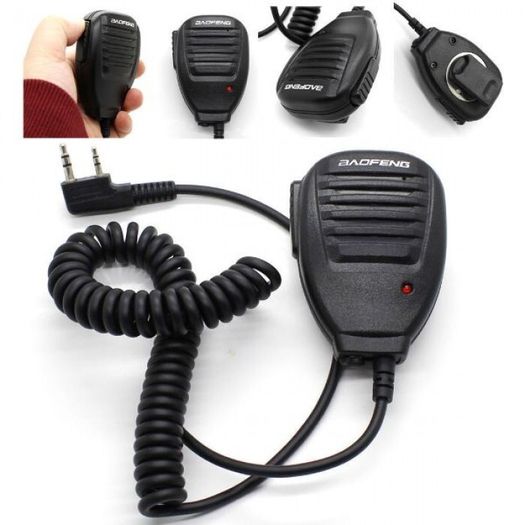 2-Way Radio Handheld Shoulder Speaker Mic | Compatible with Baofeng UV-5R, BF-888S, BF-T1  - 26112