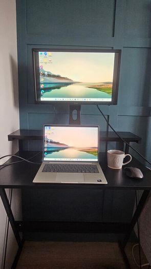 Complete Home Office Setup, iiyama 22" Monitor, Desk with Shelf & Ergonomic Chair
