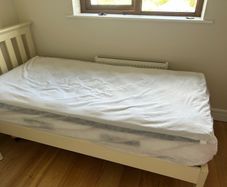 Single bed frame cream