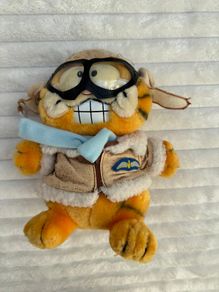 Garfield Pilot Aviator with glasses Cat Vintage Plush Toy Dakin TV Show 1978-1981 Used Please see photos