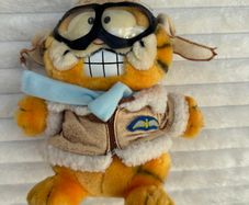 Garfield Pilot Aviator with glasses Cat Vintage Plush Toy Dakin TV Show 1978-1981 Used Please see photos