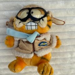 Garfield Pilot Aviator with glasses Cat Vintage Plush Toy Dakin TV Show 1978-1981 Used Please see photos