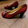 Burgundy- real suede shoes- uk7 Image 9