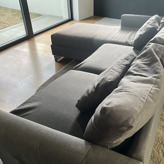Grey corner sofa set L shaped