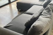 Grey corner sofa set L shaped