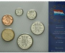 Netherlands uncirculated coin set various dates sealed 5 cent to 5 gulden