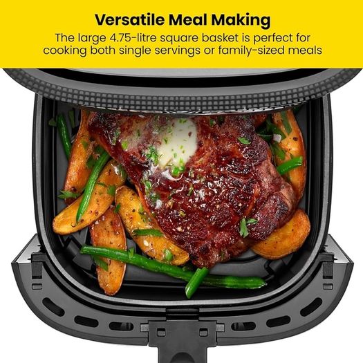NEW SALE | TurboTouch Air Fryer, The Most Compact And Healthy Way To Cook Oil-Free, One-Touch Digital Controls And Shake Reminder