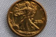 US 20 Miniature 24K Gold Plated Token Saint Gaudens.