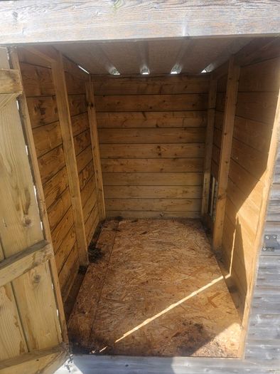 Dog run with sleeper box