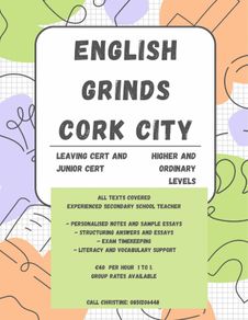 English Grinds, Cork City. LC and JC.