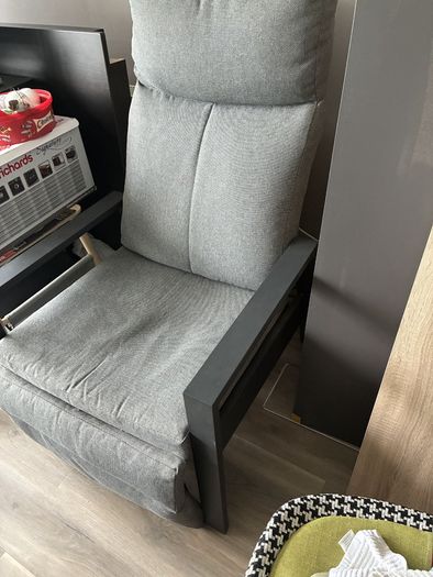 Gray Reclining Armchair