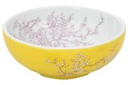 Countertop Basin White and Yellow Round 41x14 cm Ceramic