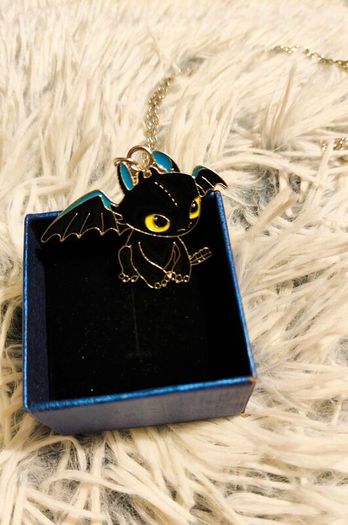 Flying Dragon Necklace Toothless Inspired How to Train Your Dragon Jewelry