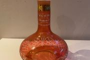 Early 20th Century cut cranberry glass decanter