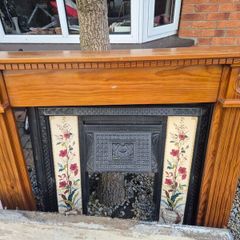 Cast iron fireplace