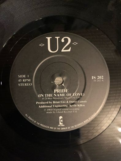 U2 - Pride in the Name of Love - Original 1984 UK 7" Vnyl