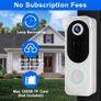 Wireless Video Doorbell with Chime, 2K HD No Subscription Security Doorbell Camera, PIR Motion Detection, Night Vision, 2-Way Audio, Battery Powered, SD Card/Cloud Storage, Works with Alexa and Google Image 5
